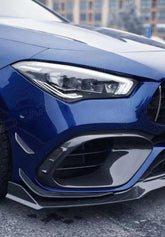 Mercedes Benz CLA45 CLA45S C118 2020 2021 2022 2023 2024 with Aftermarket Parts - V2 Style Front Intake Cover Pre-preg Carbon Fiber from TAKD Carbon